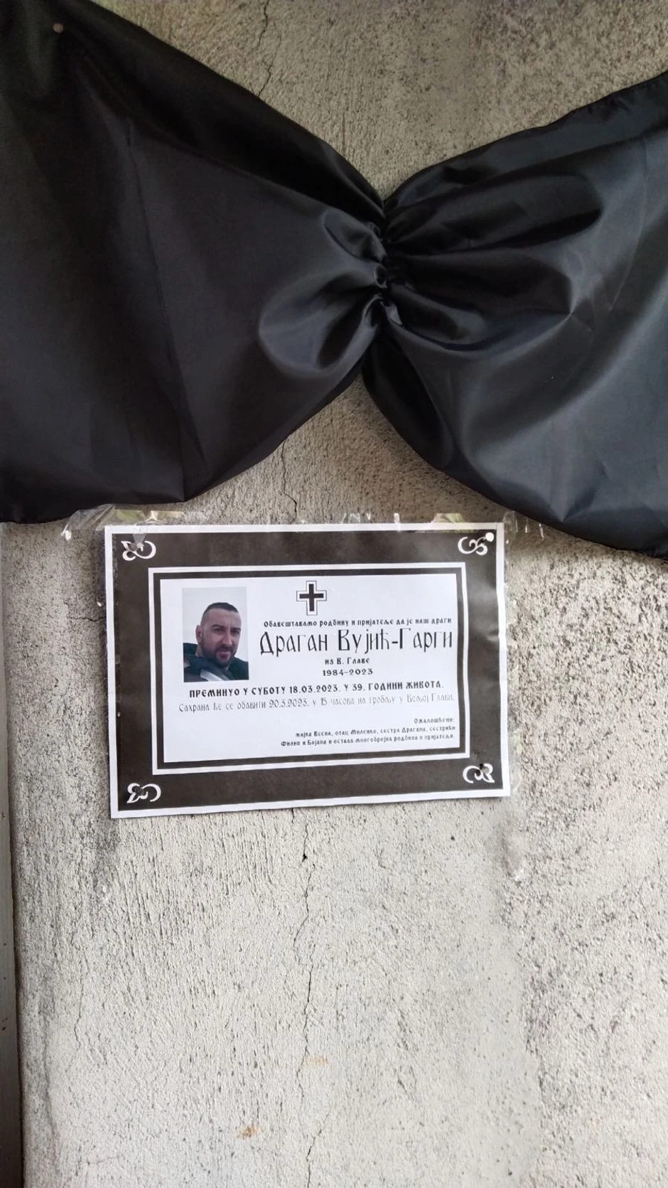 Dragan Vujuić, sahrana, Kopaonik, nesreća