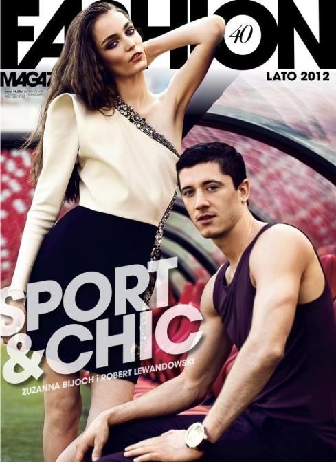 Lewandowski i Bijoch na okładce najnowszego numeru "Fashion Magazine"