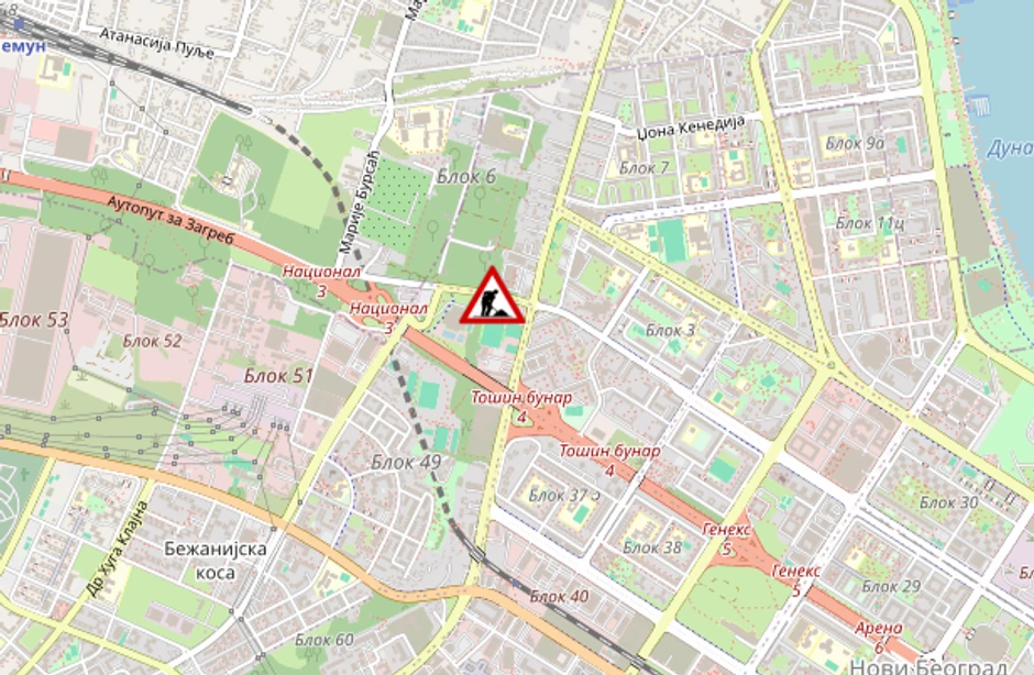 Radovi kod Studentskog trga