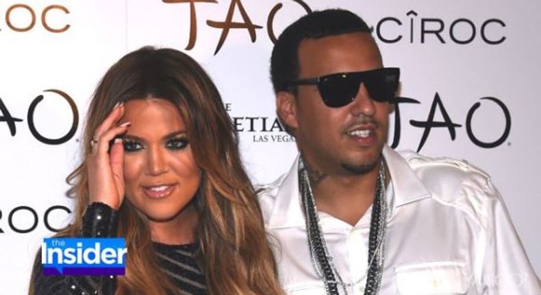 Khloe Kardashian and French Montana captured on a red carpet