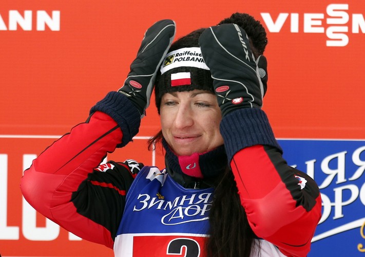 Tak Justyna Kowalczyk i Sylwia Jaśkowiec cieszyły się z medalu w Falun