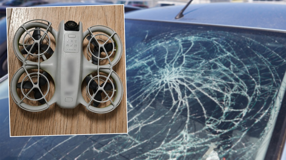 Tego kierująca Suzuki się nie spodziewała. Obiekt spadł z nieba. Nietypowy wypadek w Dąbrowie Tarnowskiej