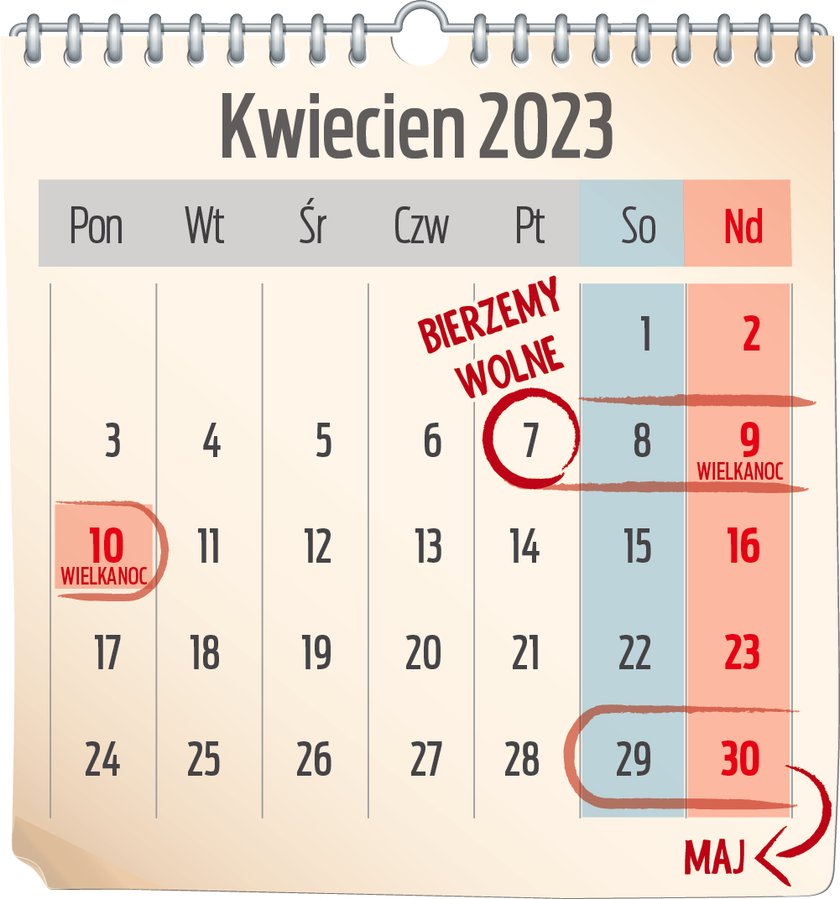 Dni wolne i święta w 2023 r. Kiedy wziąć urlop, by mieć dłuższe wolne?