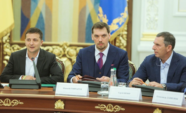 Volodimir Zelenski, Oleksij Hončaruk i Serhij Šefir