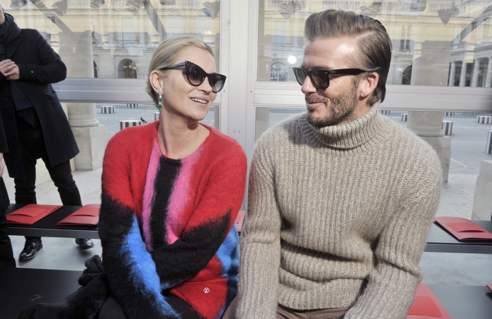 Piękna Kate Moss i stylowy David Beckham wzbudzili spore zainteresowanie fotoreporterów