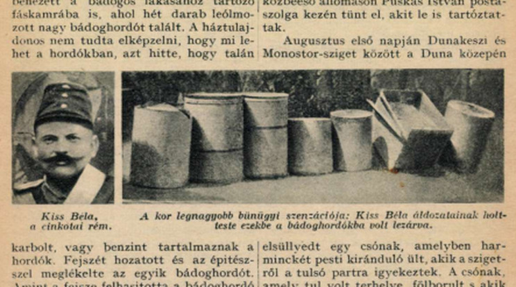 A Pesti Hírlap 1935. évi Nagy Naptárában is felidézték a rémtettet / Fotó: Arcanum