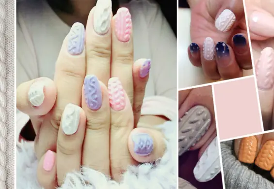 Sweterkowy manicure (knitted nails): paznokcie 3D. Od razu robi się cieplej