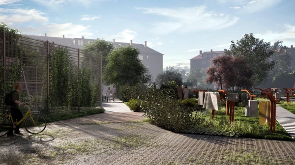 Na tym podwórku (Kromera, Bydgoska, Łąka Mazurska) pojawią się m.in. altany tematyczne: herbarium, rosarium i wiwarium. 