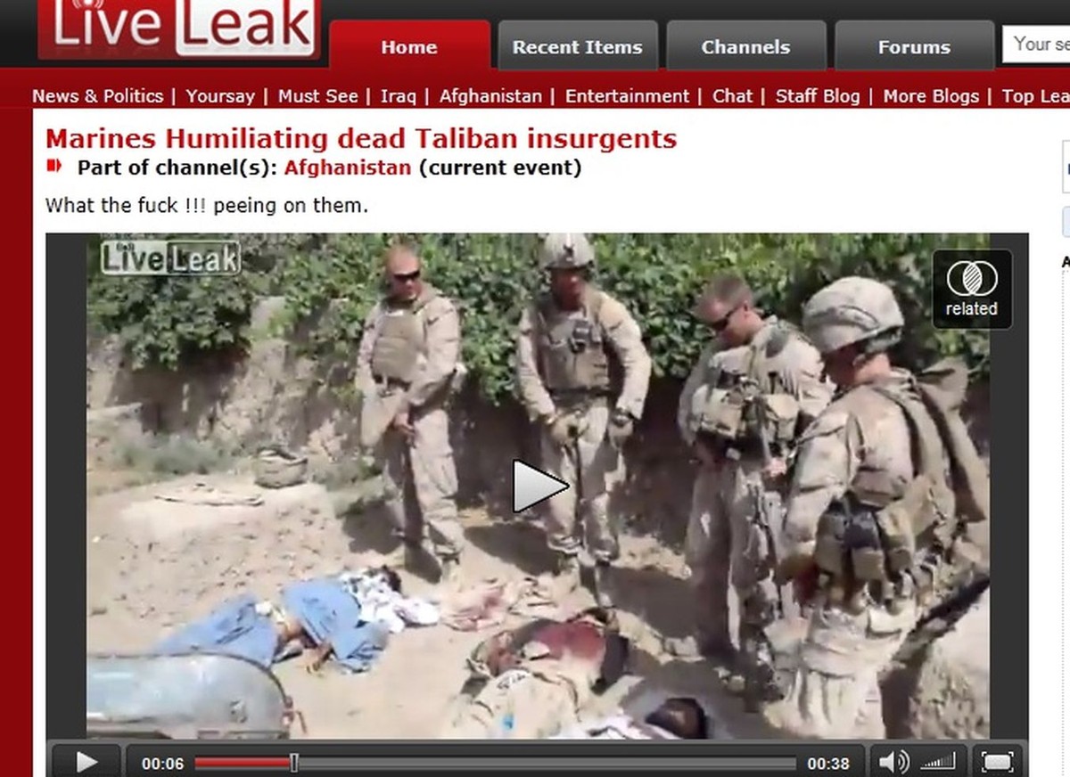 Amerykanie sikają na ciała martwych talibów