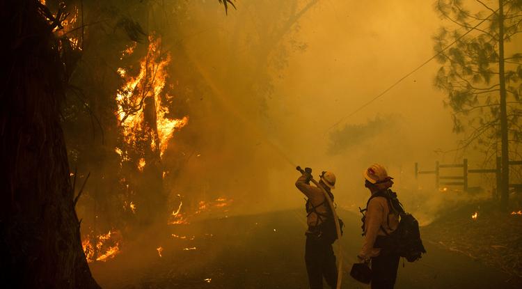 Tízezrek menekülnek, milliók pedig áram nélkül maradtak a Kaliforniában tomboló erdőtüzek miatt