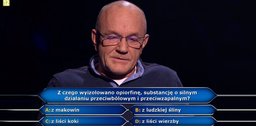 „Milionerzy”. Marek zagrał o pół miliona złotych! Zrezygnował na pytaniu o opiorfinę