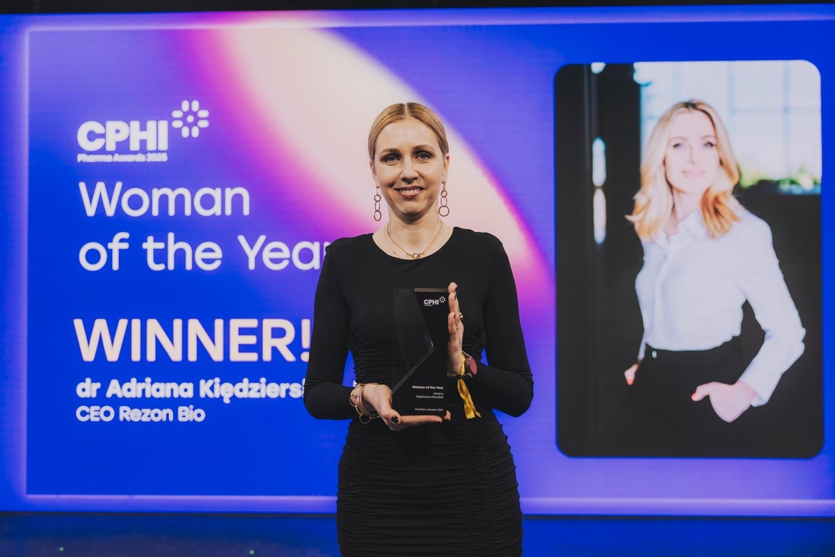 Dr Adriana Kiędzierska-Mencfeld została Women of the Year CPHI Pharma Awards 2025. Pierwsza taka nagroda dla polskiej biotechnologii.