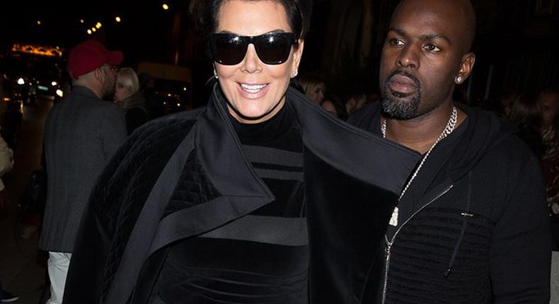 Kris Jenner keeps pulling of young outfits. The 'Keeping Up With the Kardashians' star looked youthful in black mini dress after leaving the Balmain after party during Paris fashion week.