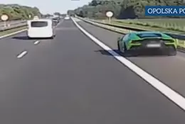 Kierowca Lamborghini wyprzedzał pasem awaryjnym na A4. Policja dostała nagranie