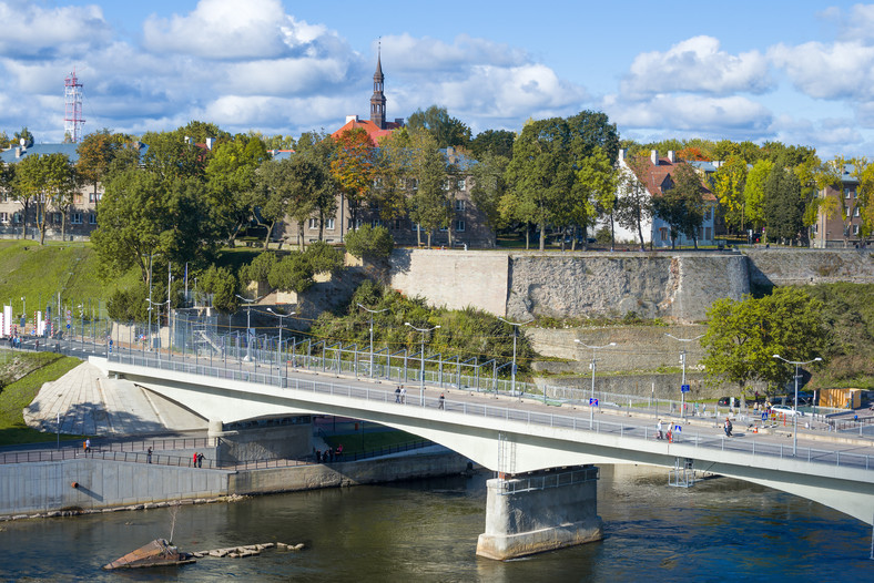 Granica Estonii z Rosyjską w Narwie