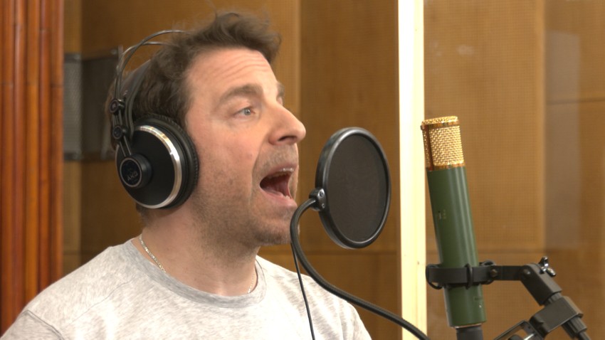 Gordan Kičić na snimanju pesme