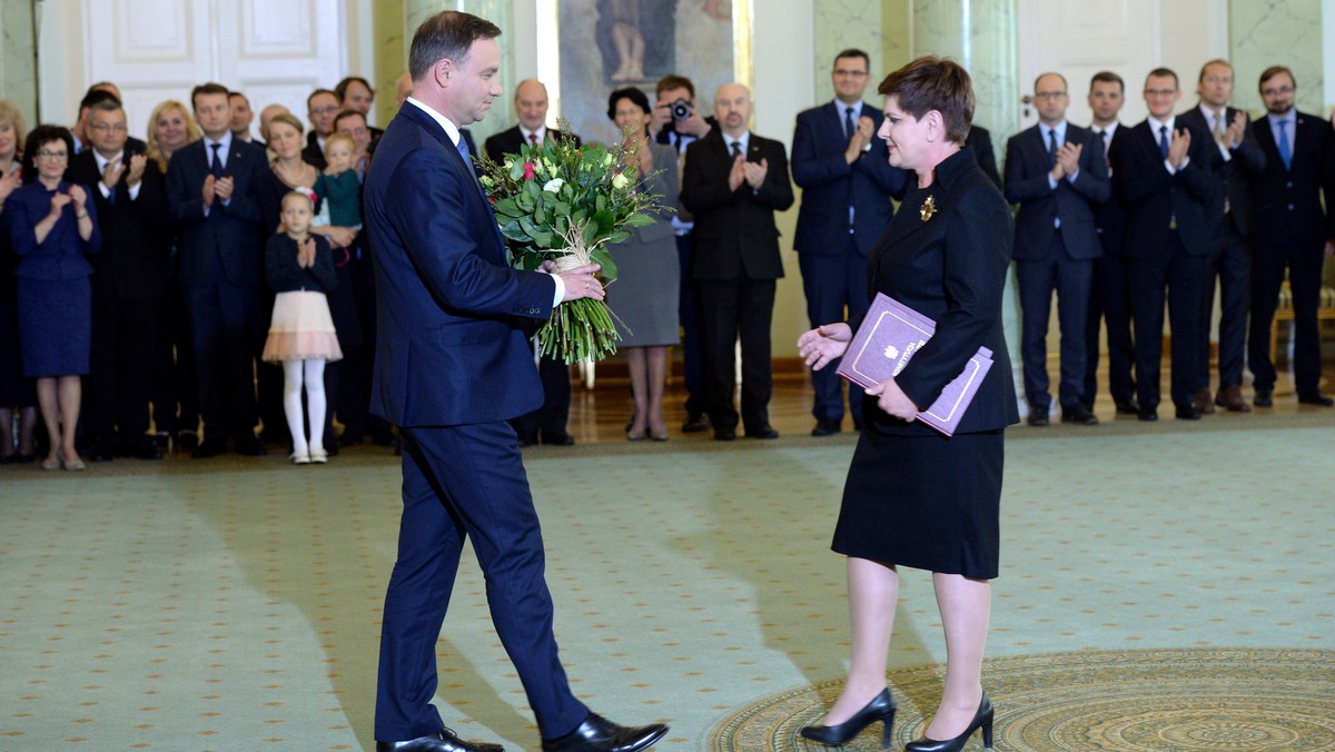 WARSZAWA PAŁAC PREZYDENCKI BEATA SZYDŁO DESYGNACJA (Beata Szydło, Andrzej Duda)