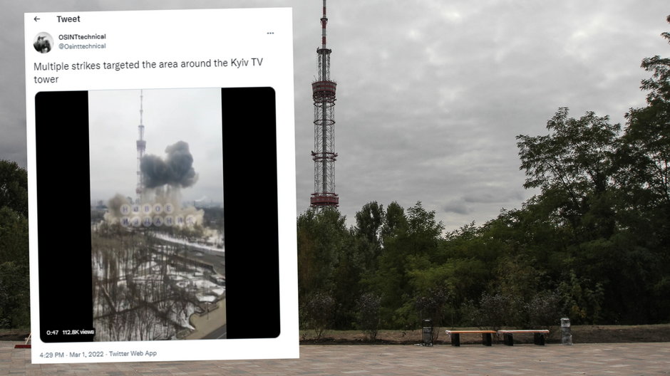 Atak na wieżę telewizyjną w Kijowie