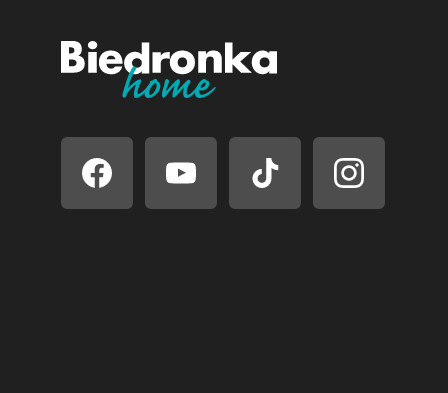 Przycisk Instagrama na dole strony Biedronka Home nie prowadzi do konta dyskontu na tej platformie społecznościowej