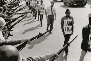 Civil Rights Marchers with I Am A Man Signs