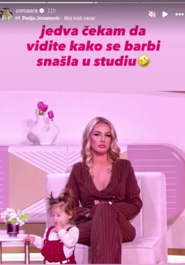 TERZINA ĆERKA BARBARA STIGLA U STUDIO PINKA: Milica Veličković odlučila da se pojavi sa njom pred kamerama (FOTO)