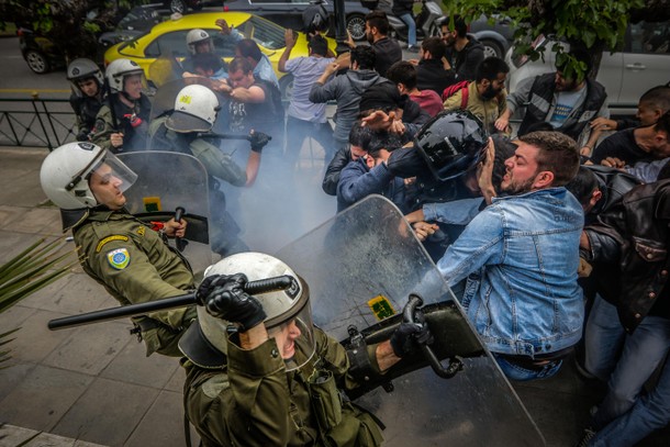 Anti-US Strike in Syria Protest in Greece