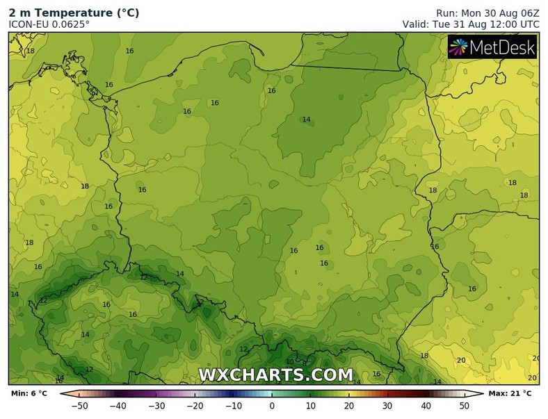 Pod deszczowymi chmurami temperatura nie przekroczy 15 st. C