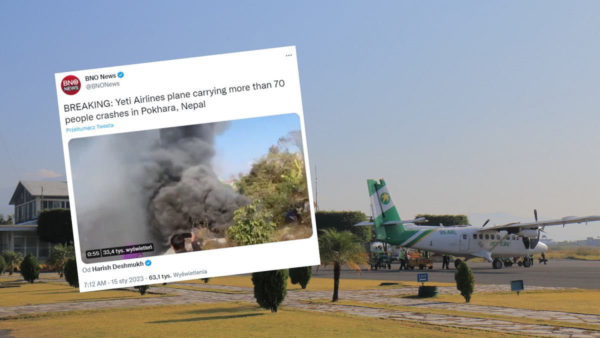 Katastrofa lotnicza w Nepalu. Na pokładzie 72 osoby