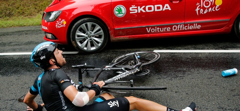 Tour de France: Mnóstwo kraks na VI etapie. Rozbite głowy i połamane obojczyki