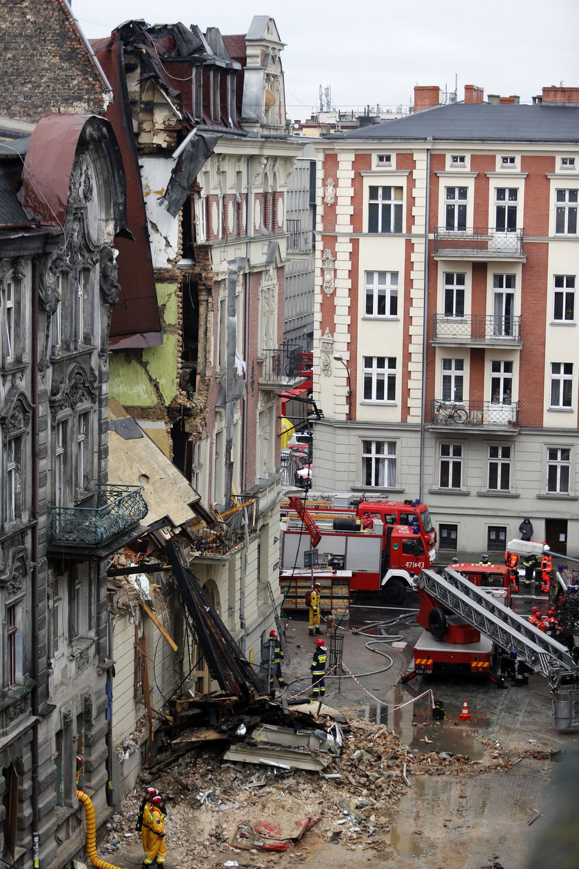 Katowice. Wybuch gazu u zbiegu ulicy Chopina i Sokolskiej 