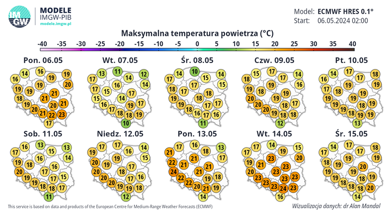 Do końca tygodnia temperatury nie przekroczą 20 st. C