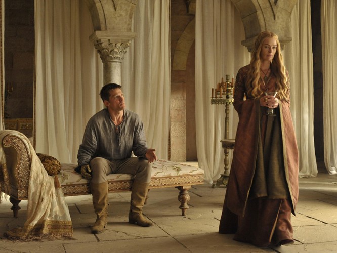 Lena Headey jako Cersei Lannister i Nikolaj Coster-Waldau jako Jaime Lannister