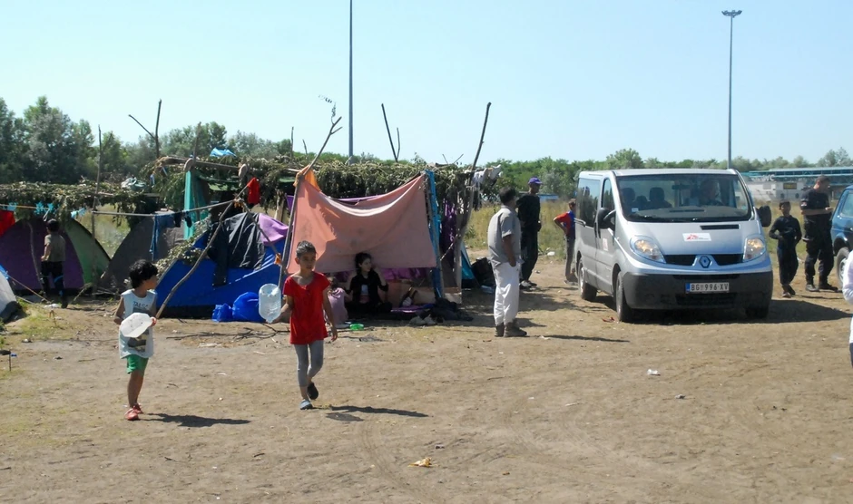 Kamp pored granice sa Mađarskom u blizini Horgoša
