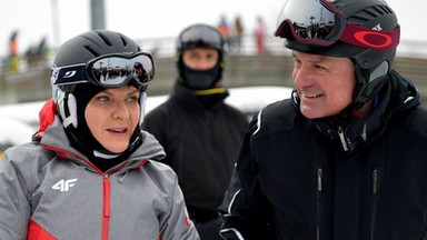 Beata Szydło na stoku narciarskim w Przemyślu