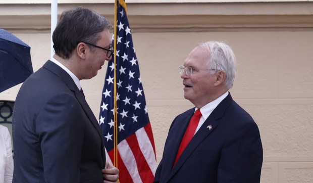 Aleksandar Vučić i Kristofer Hil