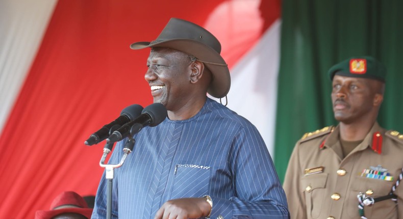 President William Ruto during the Annual Kimalel Goat Auction and Cultural Fair, Baringo South Constituency in December 2022