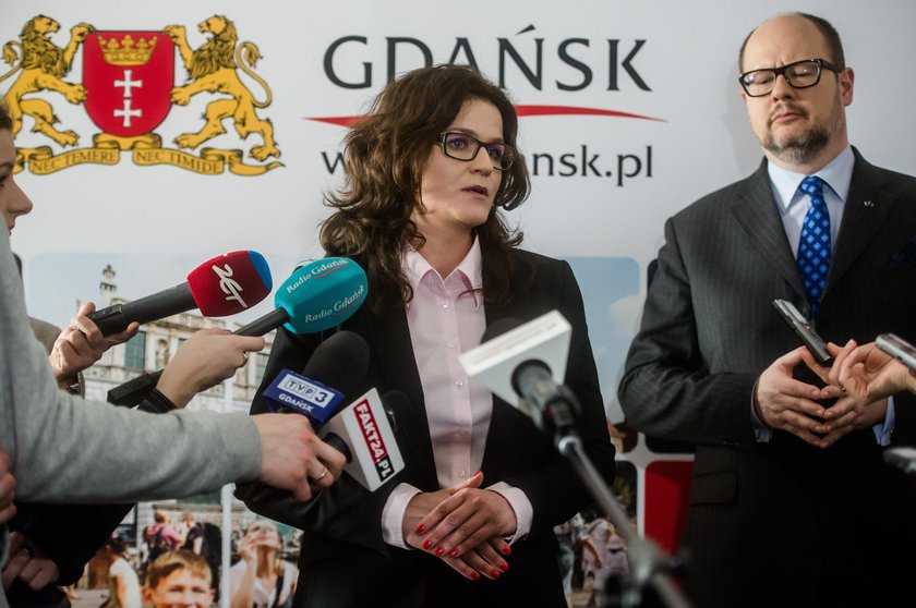 Aleksandra Dulkiewicz i Paweł Adamowicz