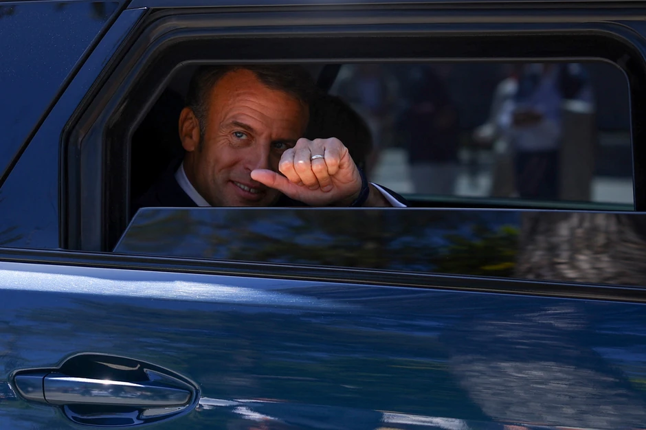 Emanuel Makron nakon glasanja na evropskim izborima 9. juna