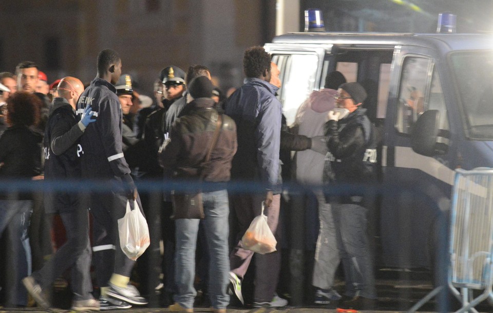 ITALY MEDITERRANEAN MIGRATION (Migrants survived in recent Mediterranean sinkings arrive in Catania, Sicily)