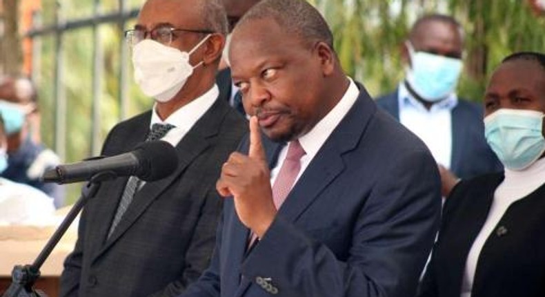 File image of Health CS Mutahi Kagwe