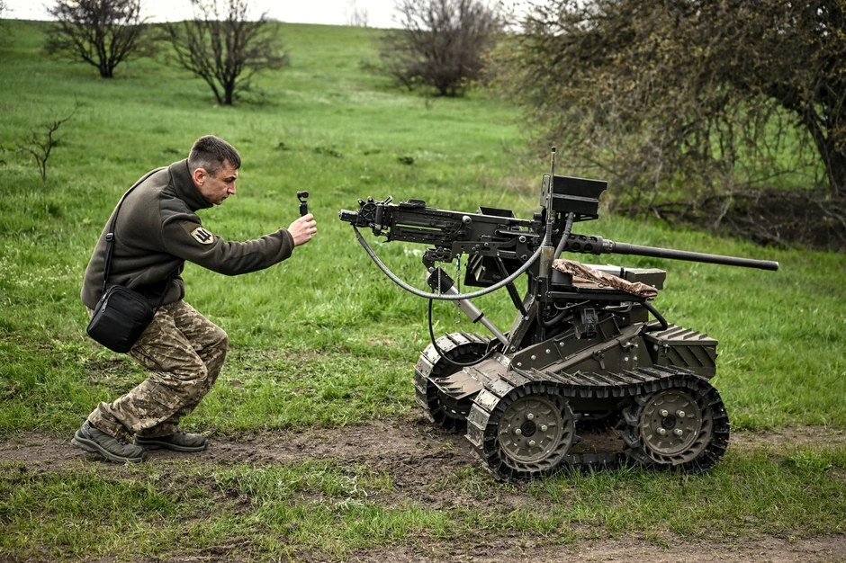 Testiranje ukrajinskog kopnenog robota 10. aprila