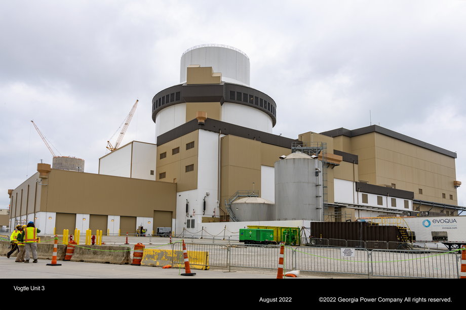 Reaktory Westinghouse AP1000 w elektrowni Vogtle zlokalizowanej w stanie Georgia w USA