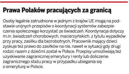 Prawa Polaków pracujących za granicą