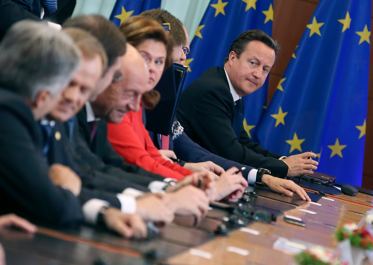 David Cameron na posiedzeniu Radu Europejskiej