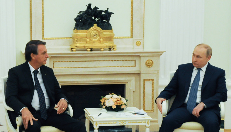 Președintele brazilian Jair Bolsonaro și președintele rus Vladimir Putin
