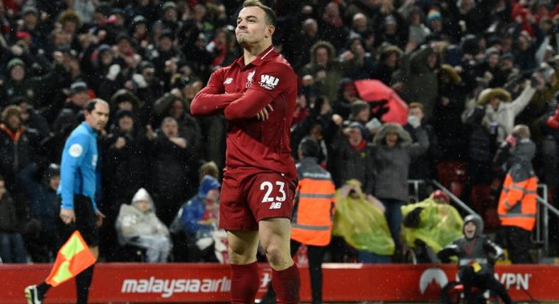 Swiss midfielder Xherdan Shaqiri says it is a beautiful feeling to have scored a double against Manchester United for Liverpool