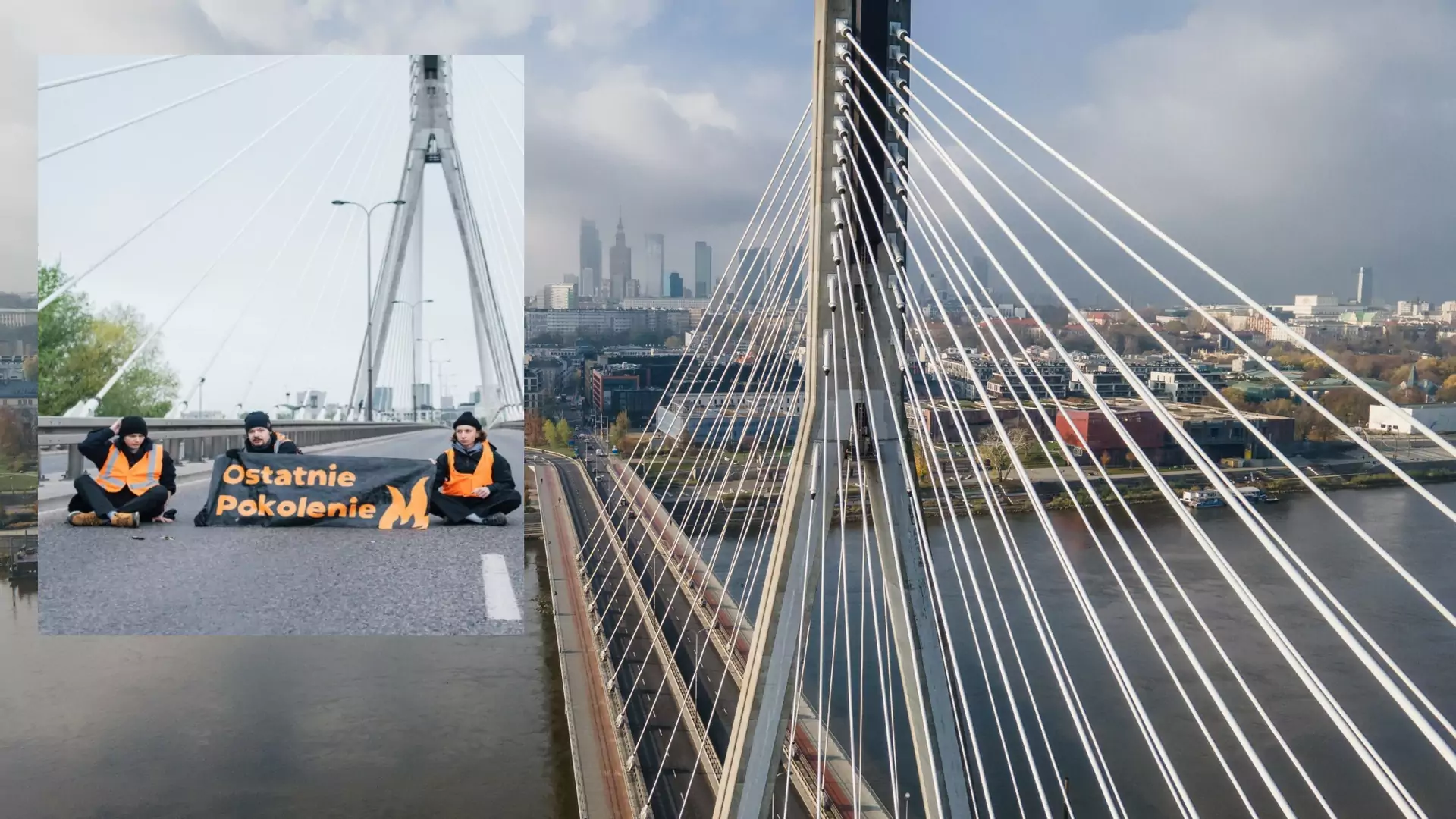 Aktywiści blokowali mosty w Warszawie. Mają dwa postulaty