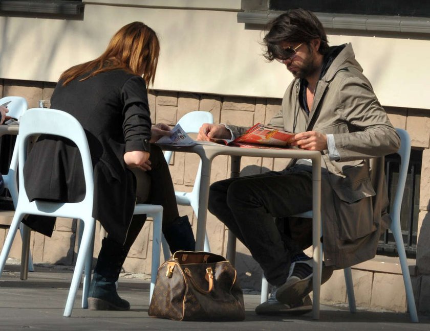 Olivier Janiak i Karolina Malinowska na obiedzie