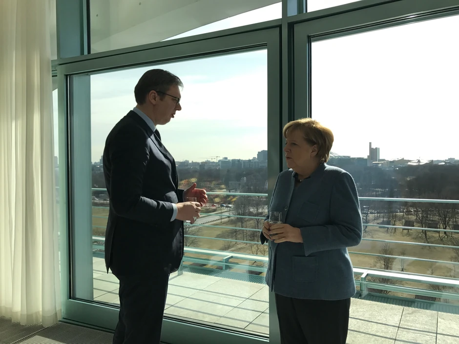 Aleksandar Vučić i Angela Merkel