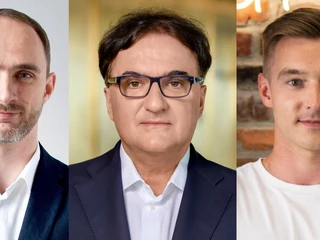 Od lewej: Błażej Abel, założyciel i CEO firmy Landingi, Rafał Szczepański, wiceprezes i udziałowiec BBI Development oraz Dominik Swadźba, CEO i współtwórca uPacjenta